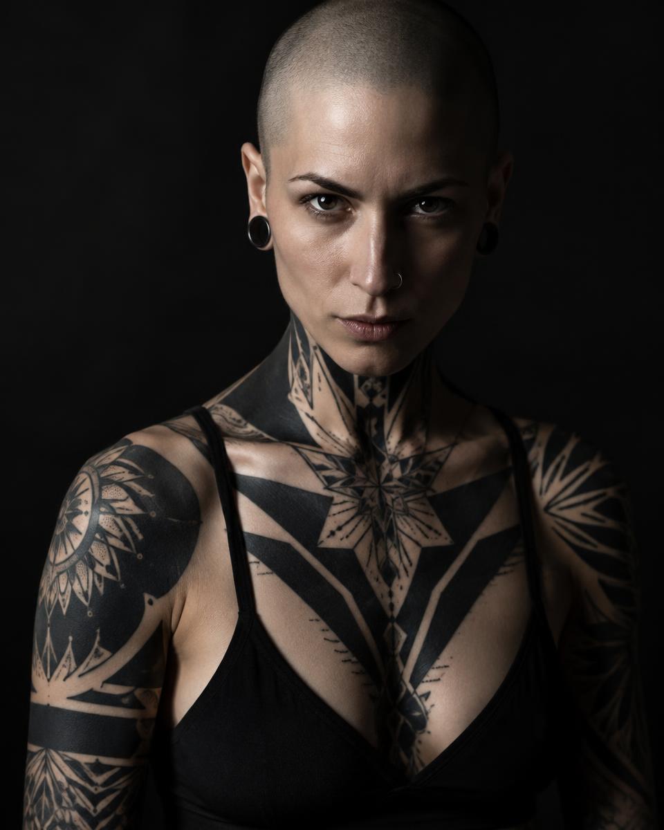 Portrait of Alex, Blackwork / Geometric artist at INK & IRON